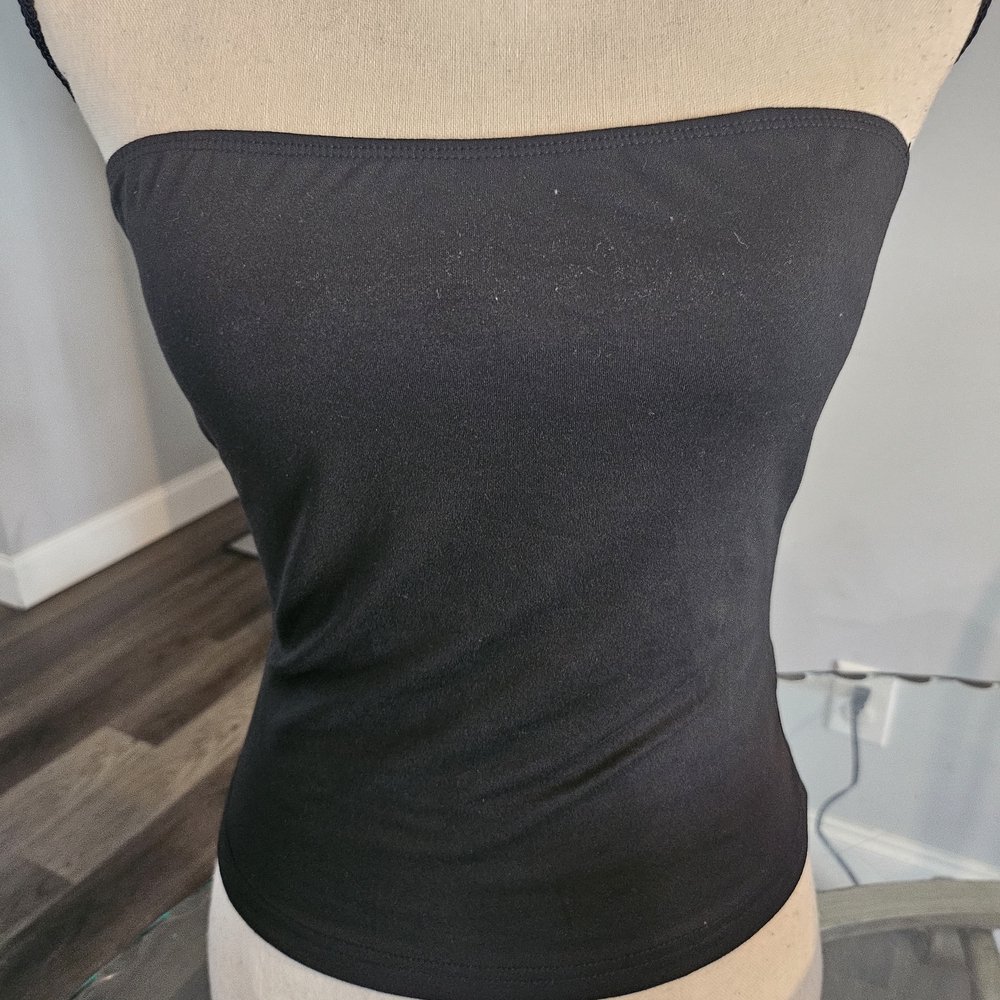 Black Strapless Tube Top - Women's Basic